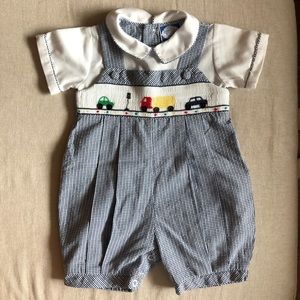 Carriage Boutiques boys smocked cars one piece